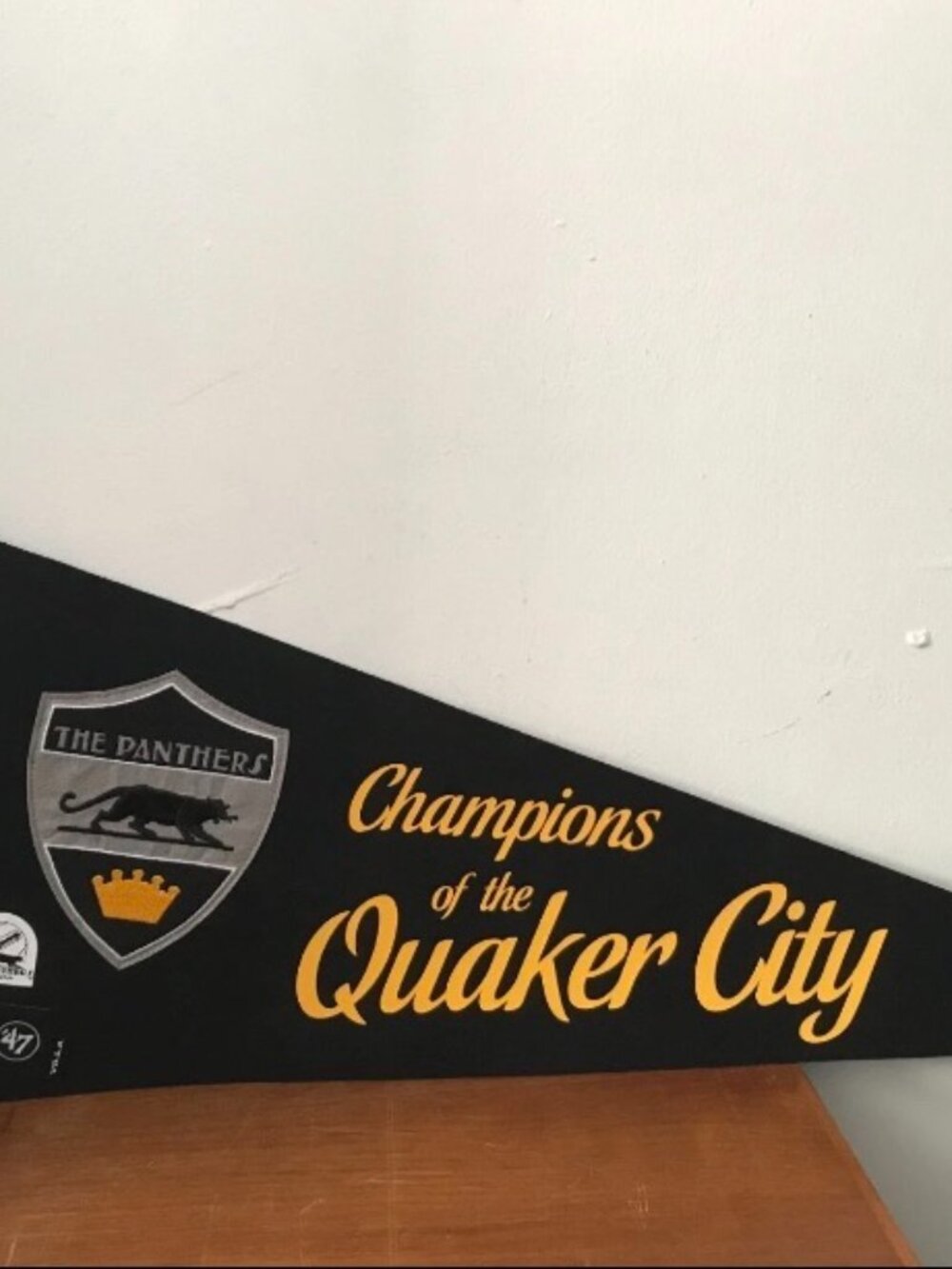 NEW '47 Brand Black Fives Quaker City Philadelphia Panthers Basketball Pennant